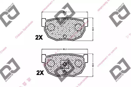 Комплект тормозных колодок DJ PARTS BP1447